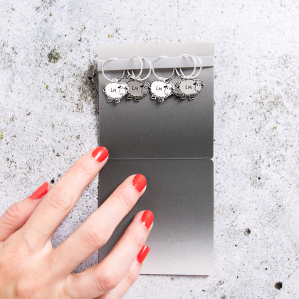 Meadow steekmarkeerders- schaap in metaal ( 6 st) 