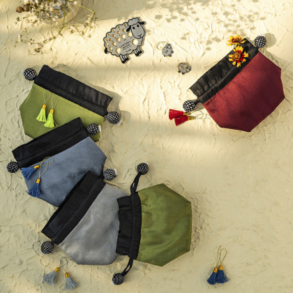 Zijde tas voor steekmarkeerders