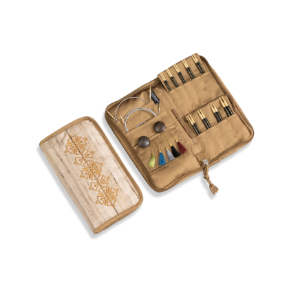 Ebony Ancestry- set met korte naaldpunten ( 9 paar , 10 cm) en accessoires