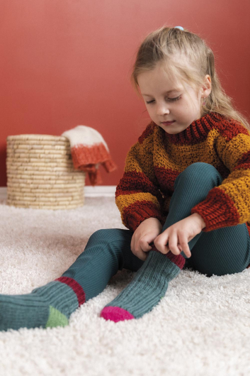 Eira - meerkleurige kindersokken