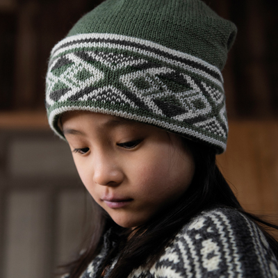 Skrå - kindermuts met bingepatroon