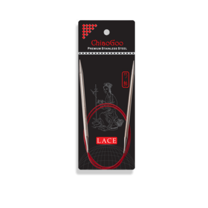 ChiaoGoo SS RED Lace rondbreinaald