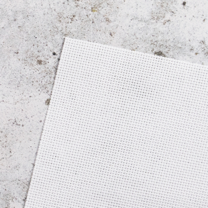 Borduurstof Rörö 4,4 ruit/cm wit