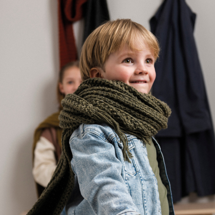 London - structuur gebreide sjaal