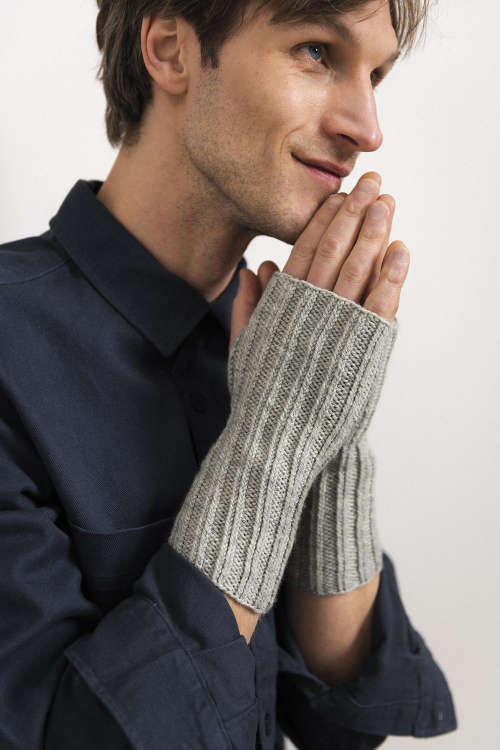 Leeds - boordsteek gebreide polswarmers