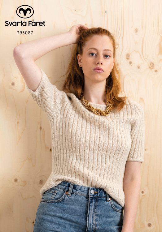 Edison - t-shirt in boordsteek