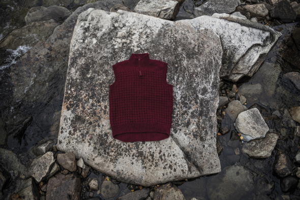 Glaciär - spencer met rits, heren