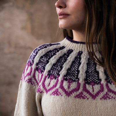 Härd - damestrui met patroongebreide pas