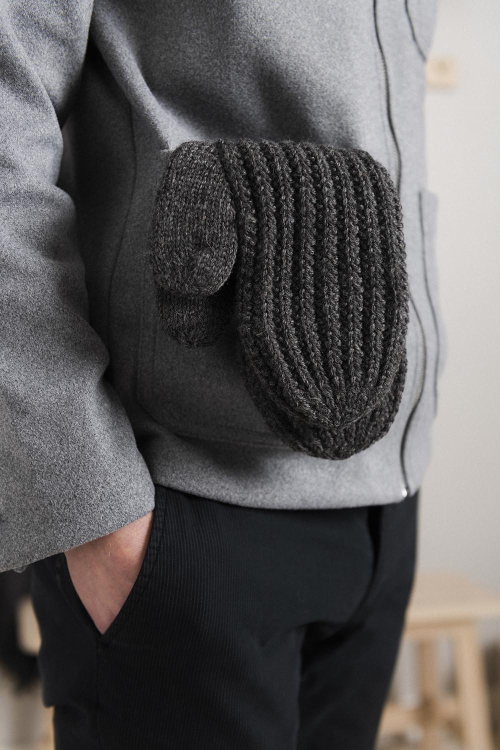 London - structuur gebreide wanten 