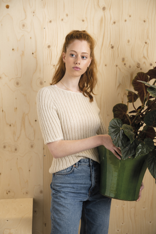 Edison - t-shirt in boordsteek