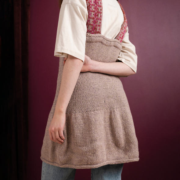 Salerno - Jurk met meerkleurig gebreide shouderband