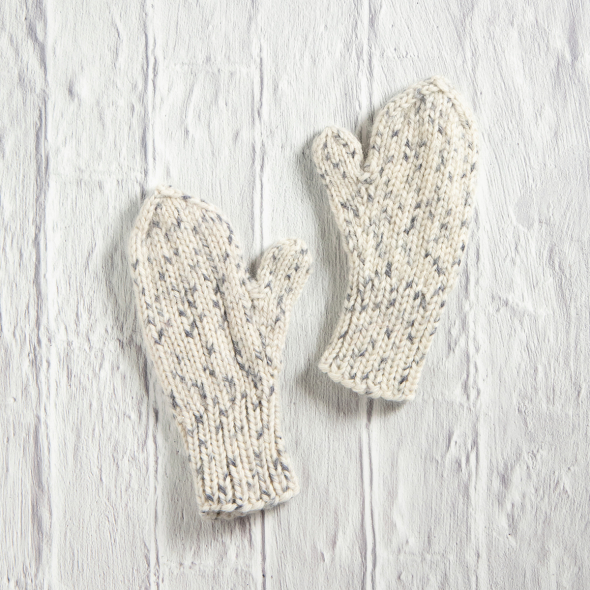 Sigrid – Boordsteek gebreide kinderwanten