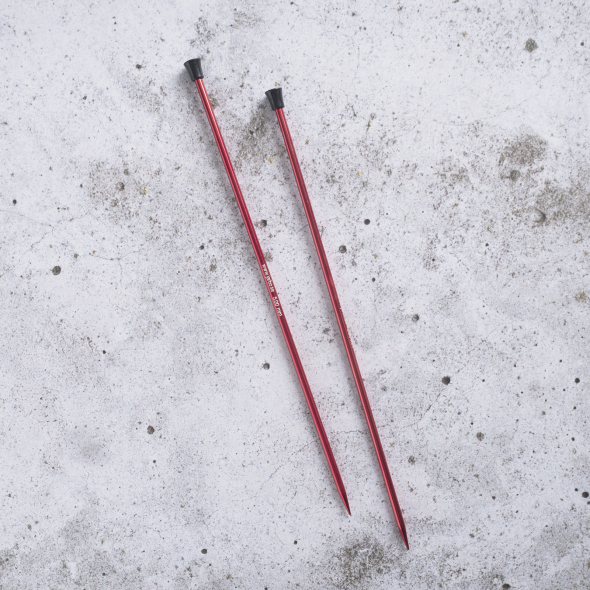 Rode naalden breiset