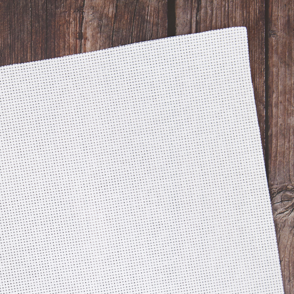 Borduurstof fijn aida 5,4 ruiten/cm 150 cm wit