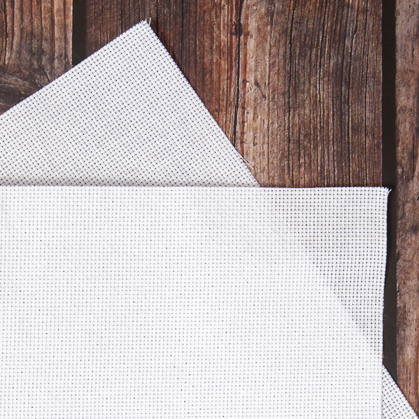 Borduurstof Rörö 4,4 ruit/cm wit