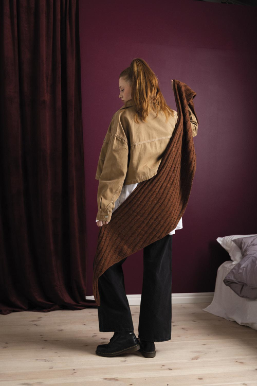 Verona - geribbelde  sjaal