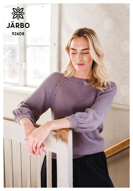 Lavendelblom - raglan trui med ballon armen